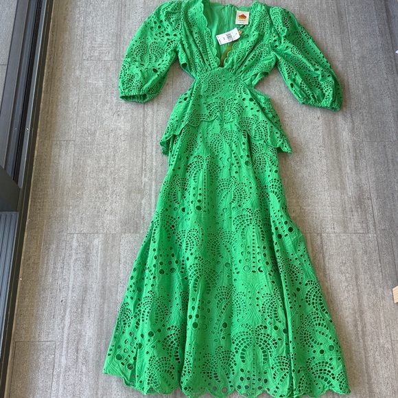 Farm Rio Green Dress size XXS NWT - Picture 2 of 9